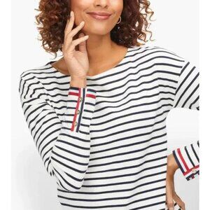 Authentic Talbots Navy and White Striped Sweater NWTs